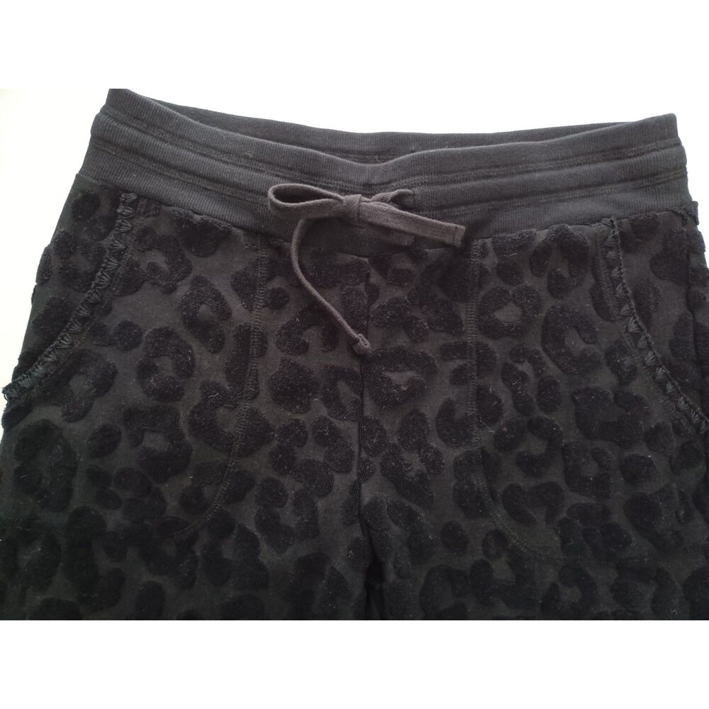 Johnny Was JW Los Angeles Velvet Leopard Pants Jogger Medium Boho Lounge Comfy
